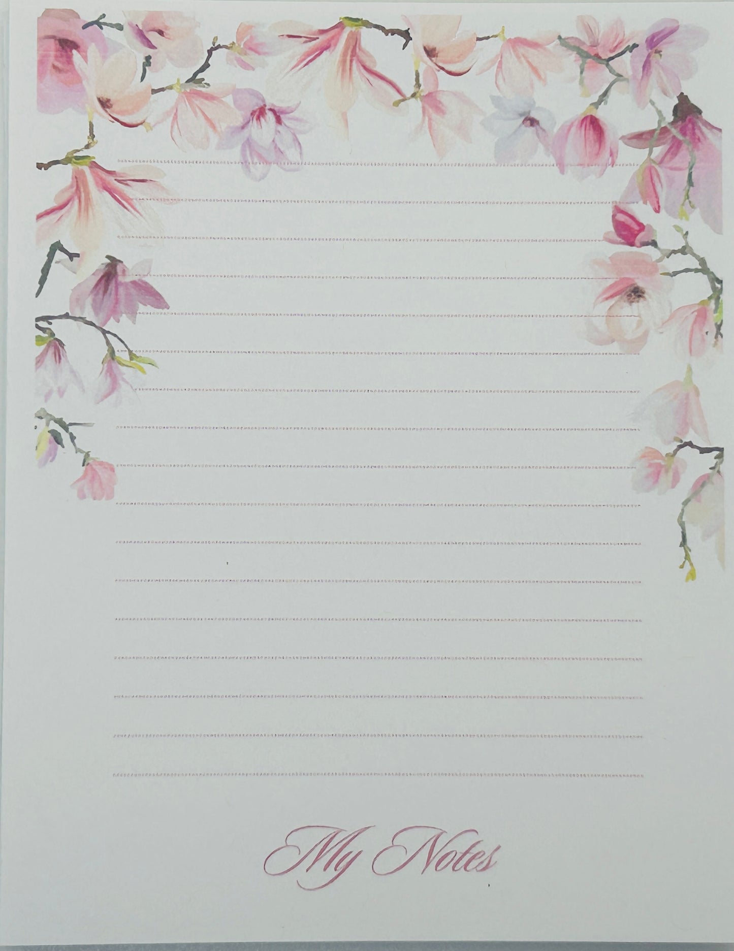 Pink Collection Notepad, 50 sheet tablet, Hand crafted, Flowers, Smiles and Dreams Notepad, Cute Gift Idea, Writing Pad, To Do List Pad 4.25x5.5"