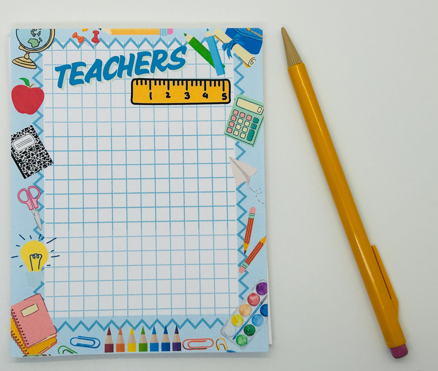 Teacher Appreciation Collection, Teacher Notepad, Cute Teacher Gift, Teacher Christmas Gift, Gift Stationary, Note Pad 4.25x5.5