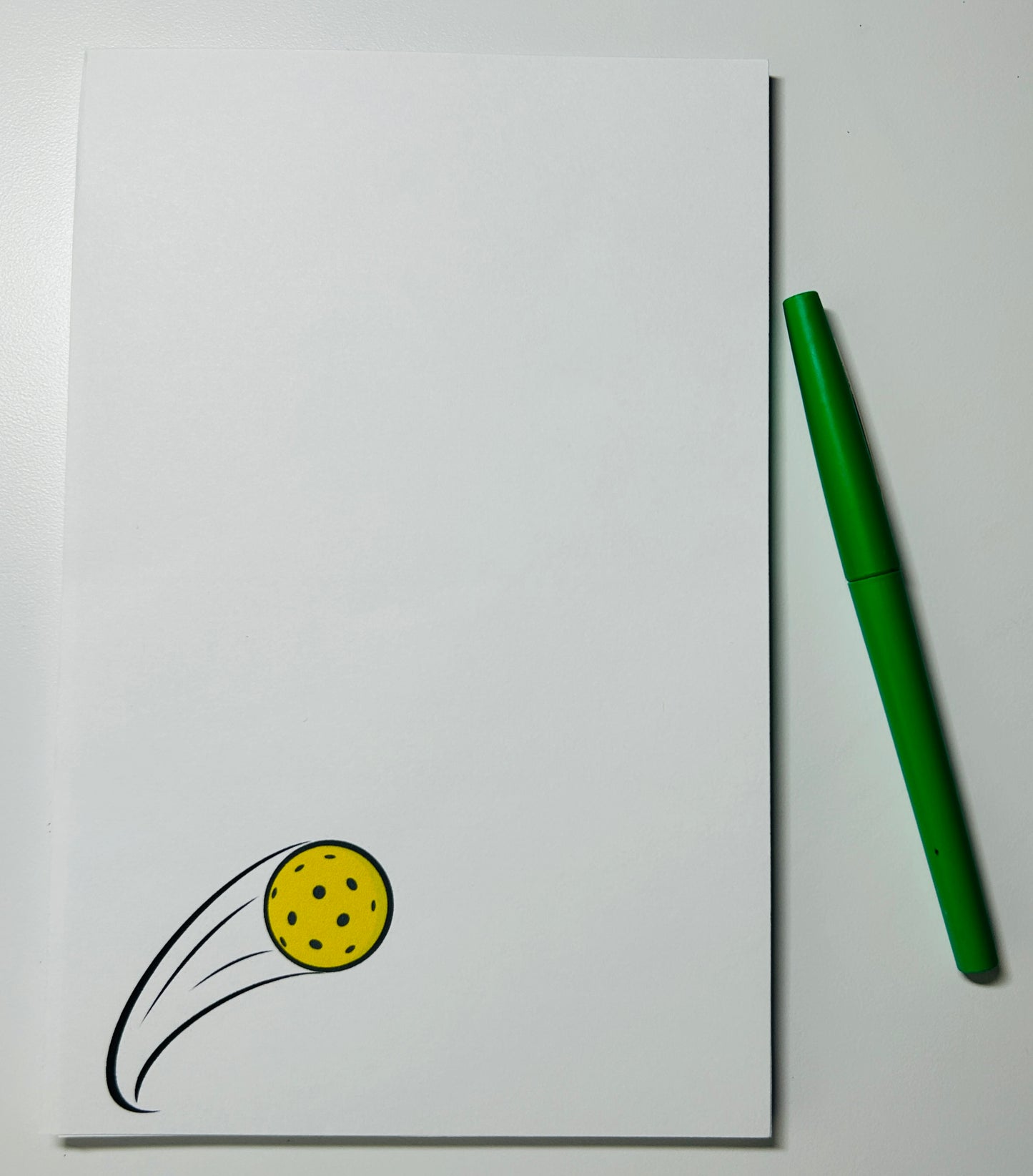 Pickleball Collection Notepad, Pink and Green Theme, 50 sheets, Hand crafted, Pickleball Lover Notepad, Cute Gift Idea, Writing Pad, To Do List Pad 4.25x5.5" or 5.5x8.5"
